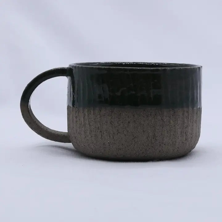 Ribera Bluverde Arte Handmade Ceramic Smoked Grey Stoneware Mug