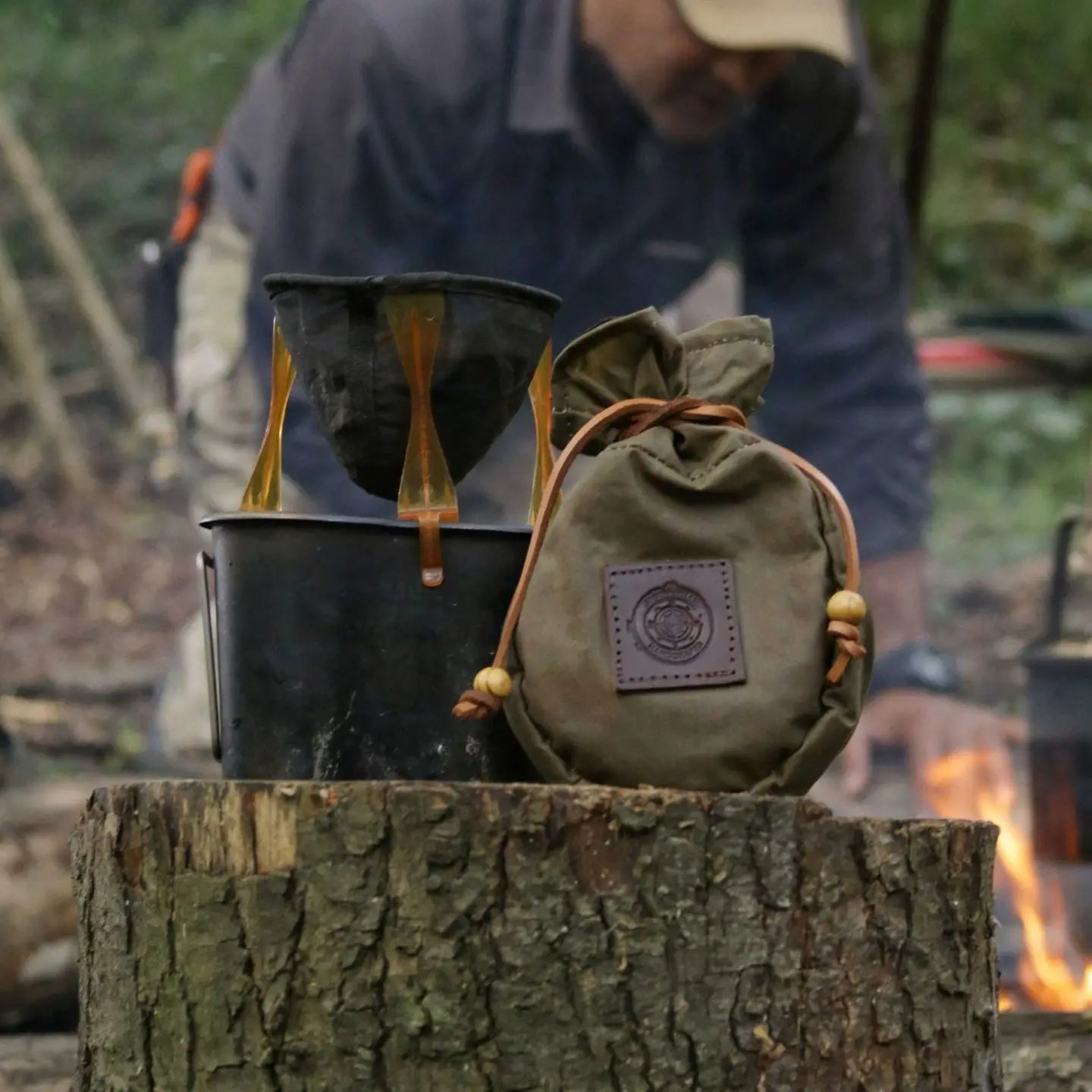 Journeyman Handcraft – Waxed Canvas Coffee Pouch Coffee Brown