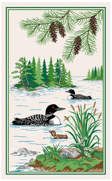 PAINES Loon Lake Cotton Kitchen Towel 16x27”