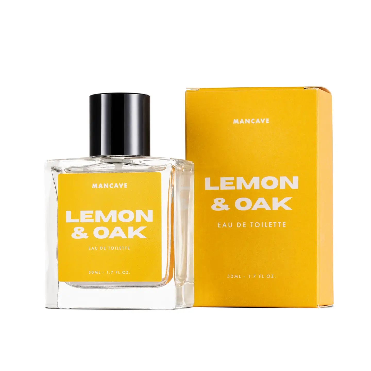 ManCave Lemon & Oak Eau De Toilette Spray 50ml with box—fresh citrus woody men’s fragrance, perfect daily cologne.