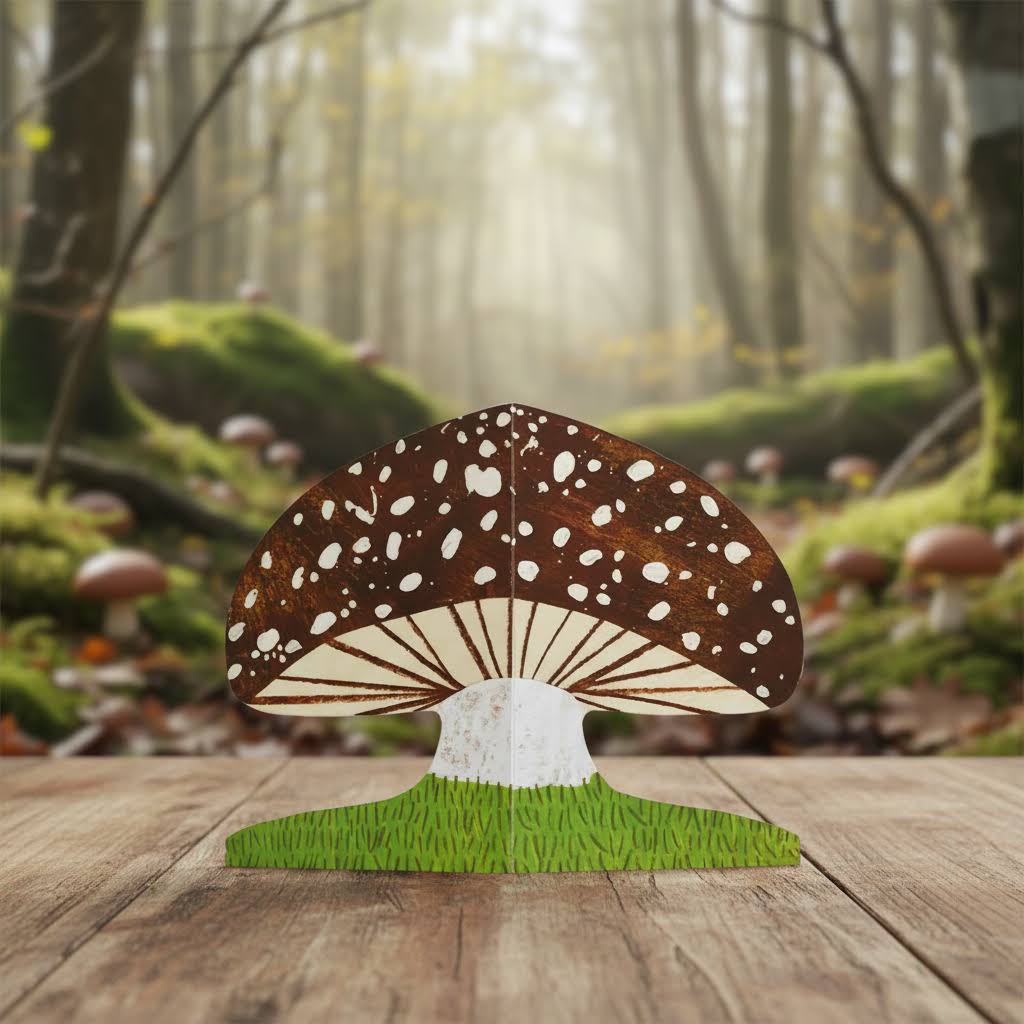 Mortlake Papers Autumn Cap Mushroom Shaped Card