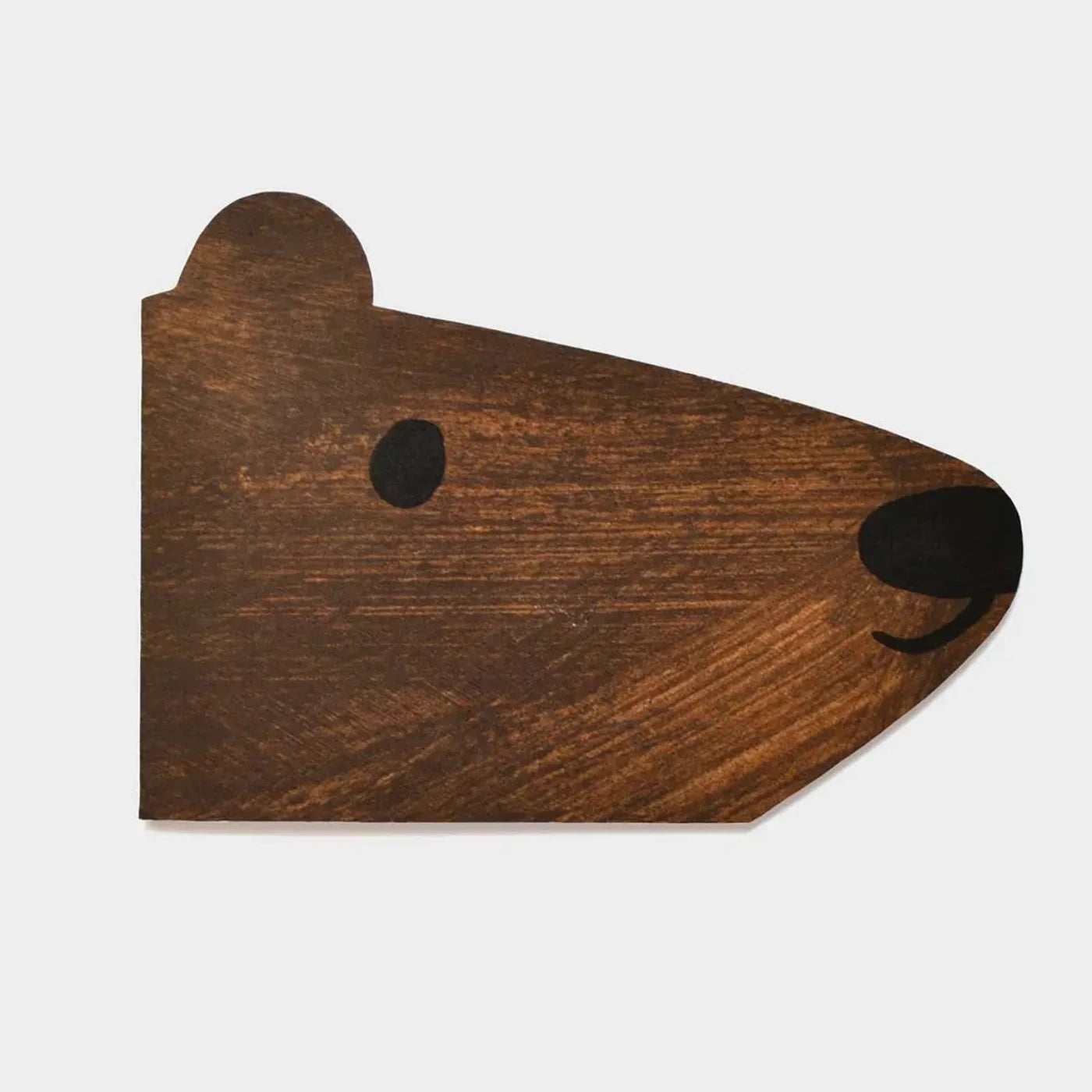 A brown bear face shaped greeting card