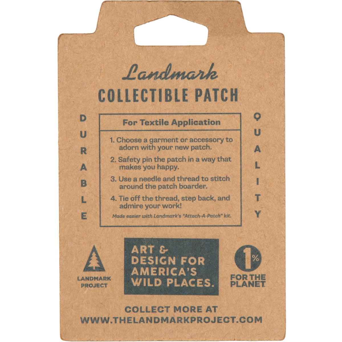 The Landmark Project National Parks Pennant Patch is a collectible iron-on patch featuring a green triangle with "National Parks" written in yellow text, perfect for National Park enthusiasts.