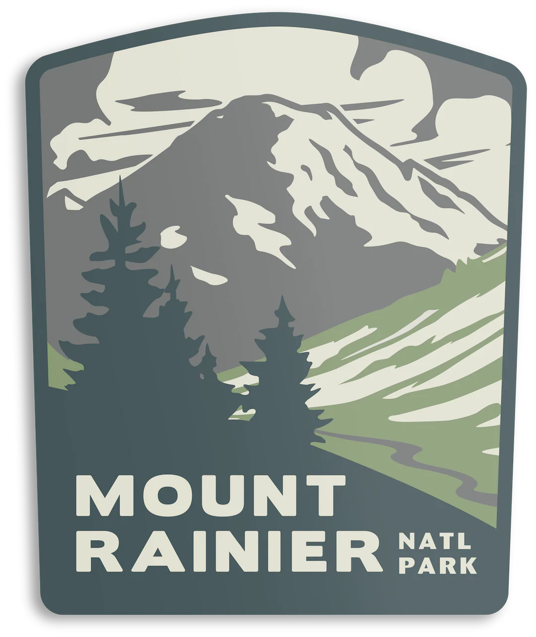 The Landmark Project Mount Rainier National Park Sticker
