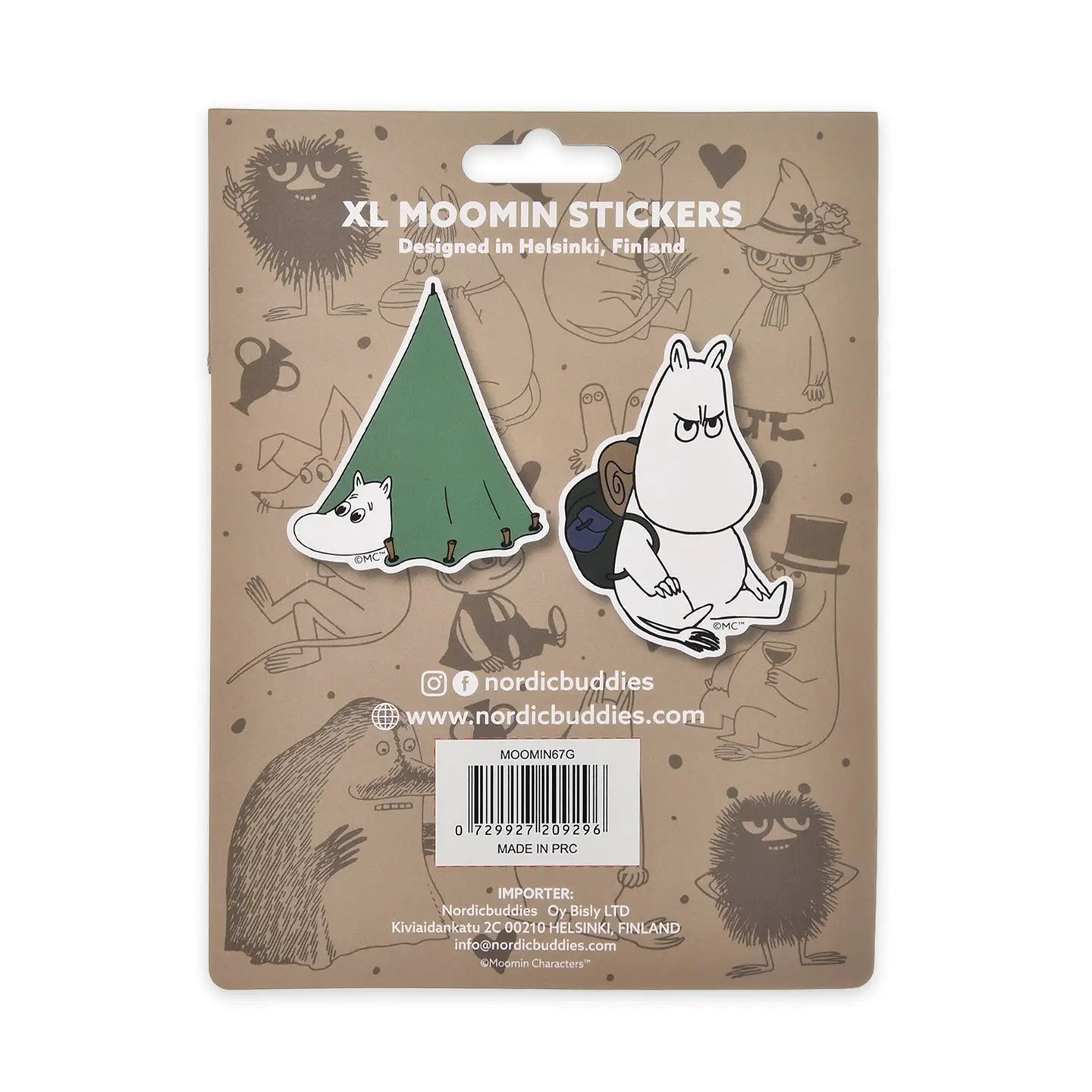 Nordicbuddies Moomintroll Adventure Xl-Sticker Combo