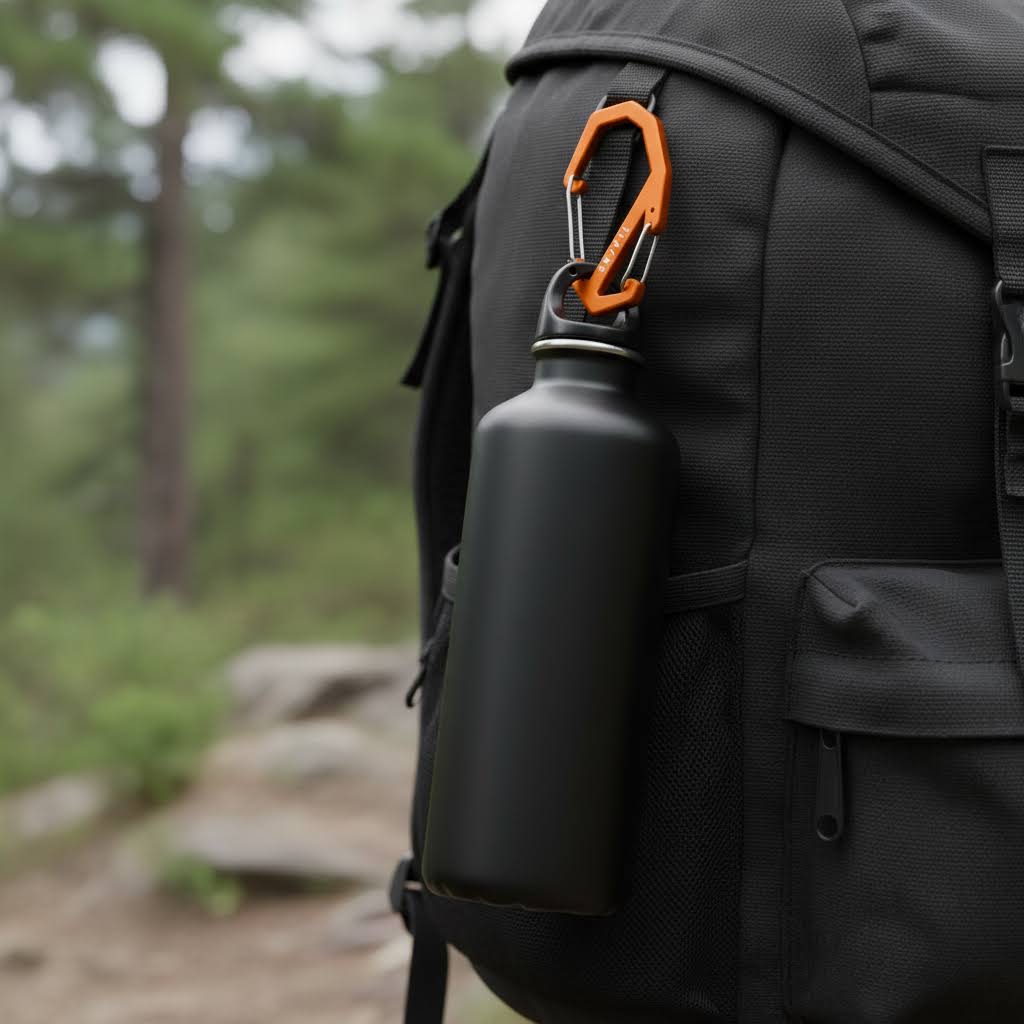 Gravel Outdoor Brand Double Gated Carabiner - Orange