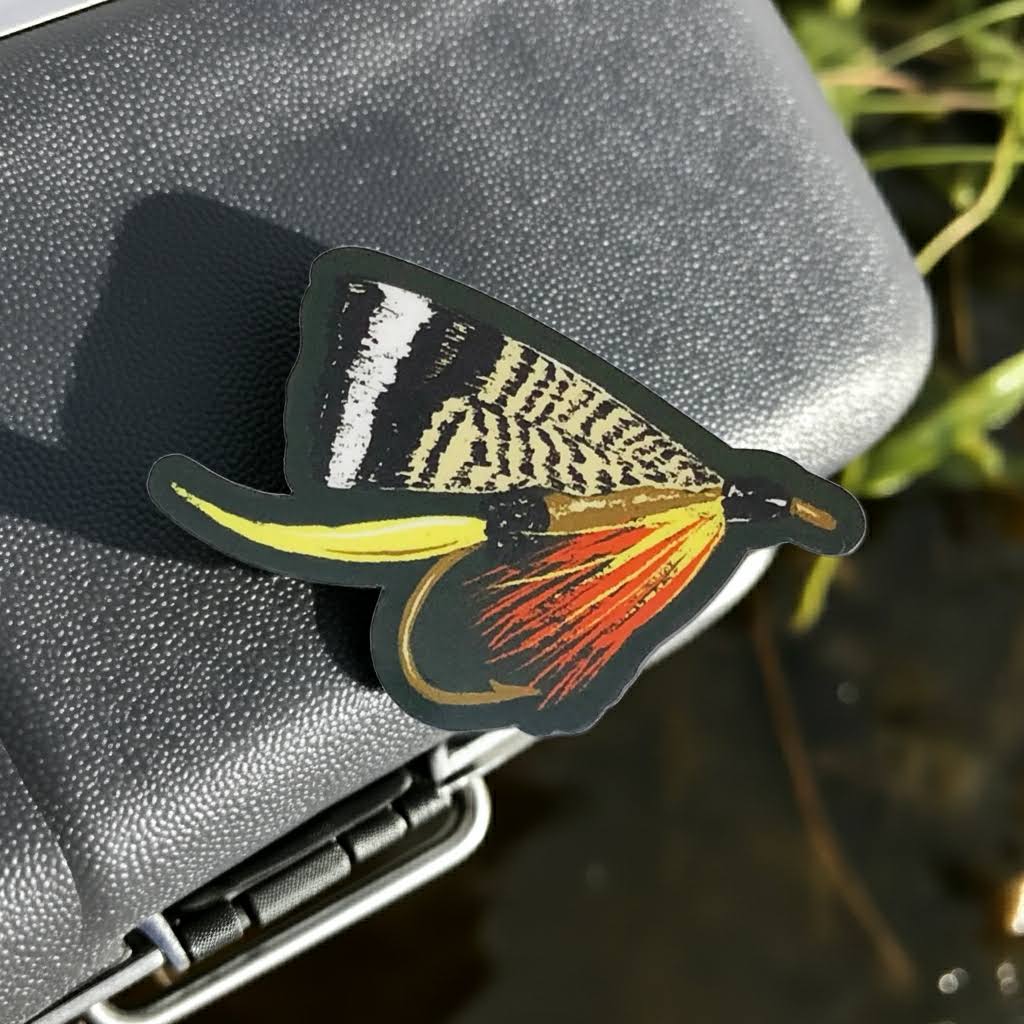 The Wild Wander Fishing Fly Sticker