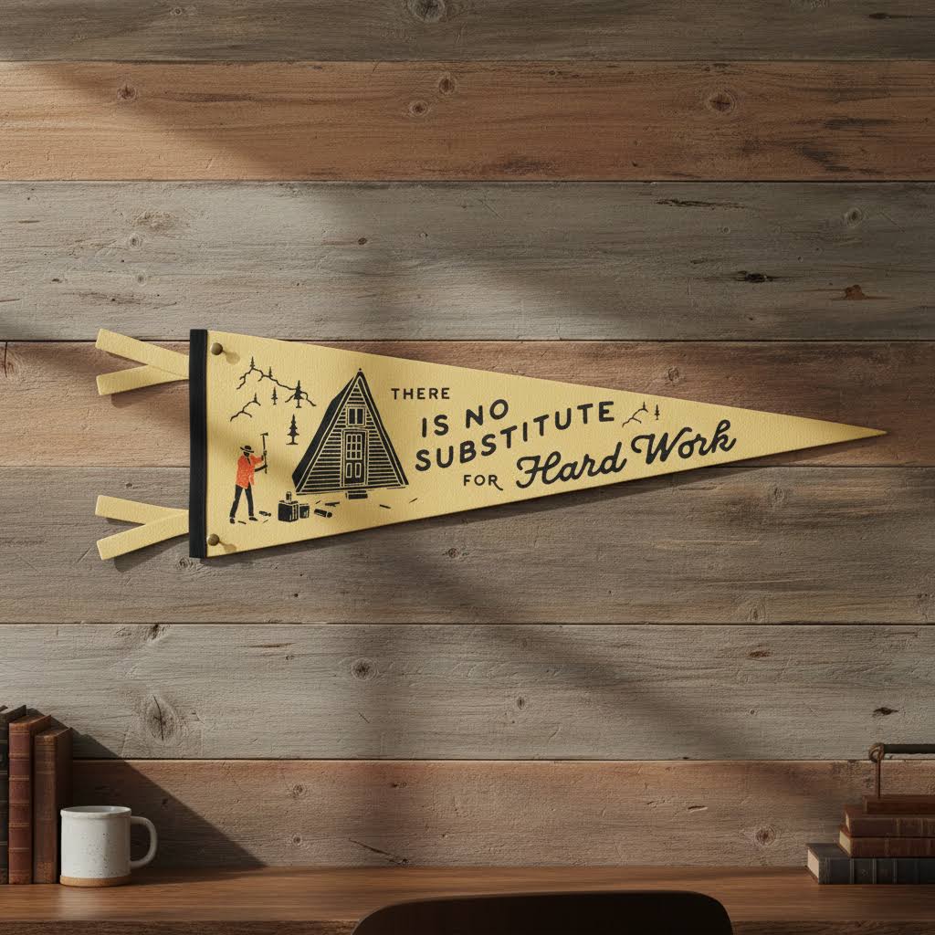 Oxford Pennant No Substitute For Hard Work Pennant