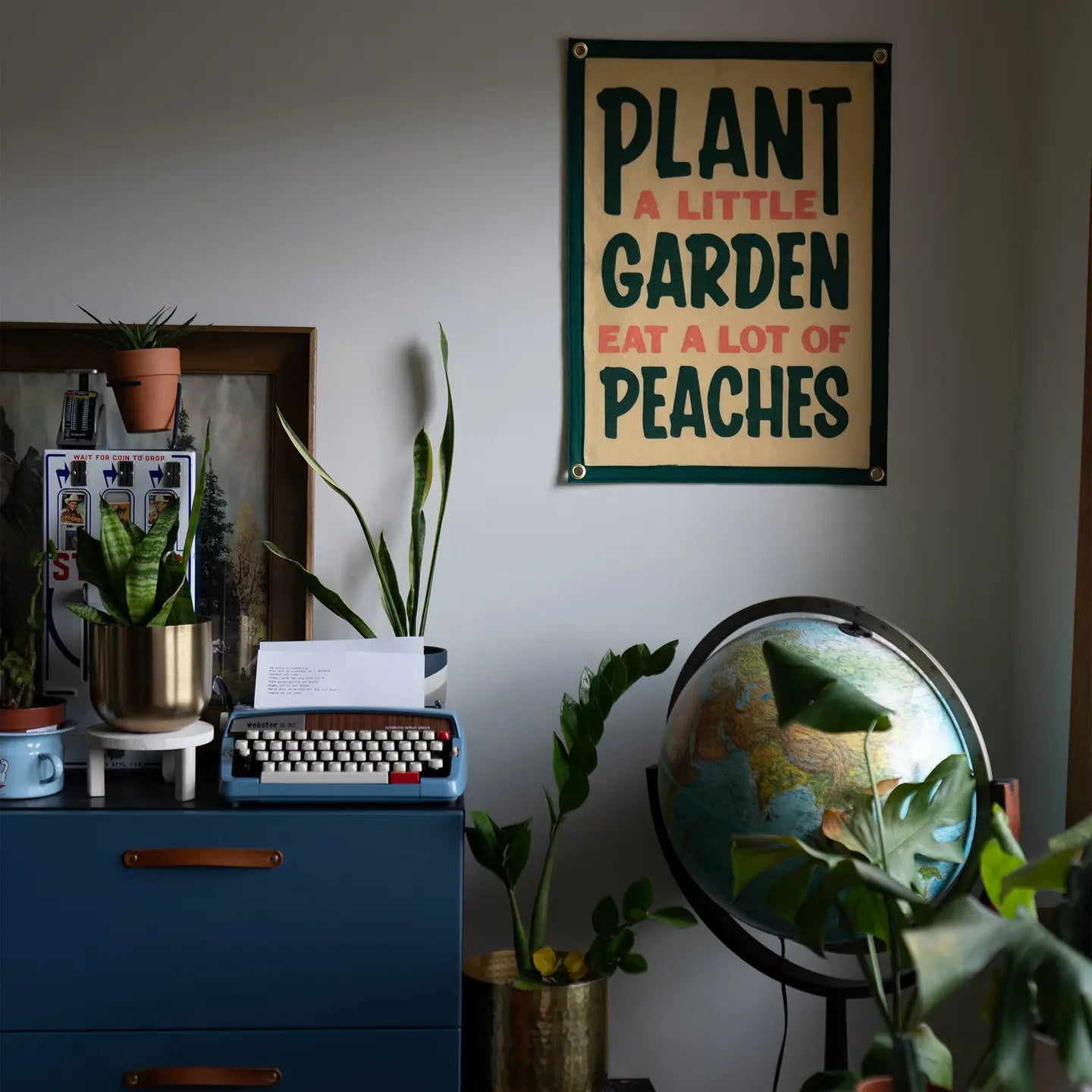 Oxford Pennant x John Prine Plant A Little Garden Eat A lot Of Peaches Camp Banner