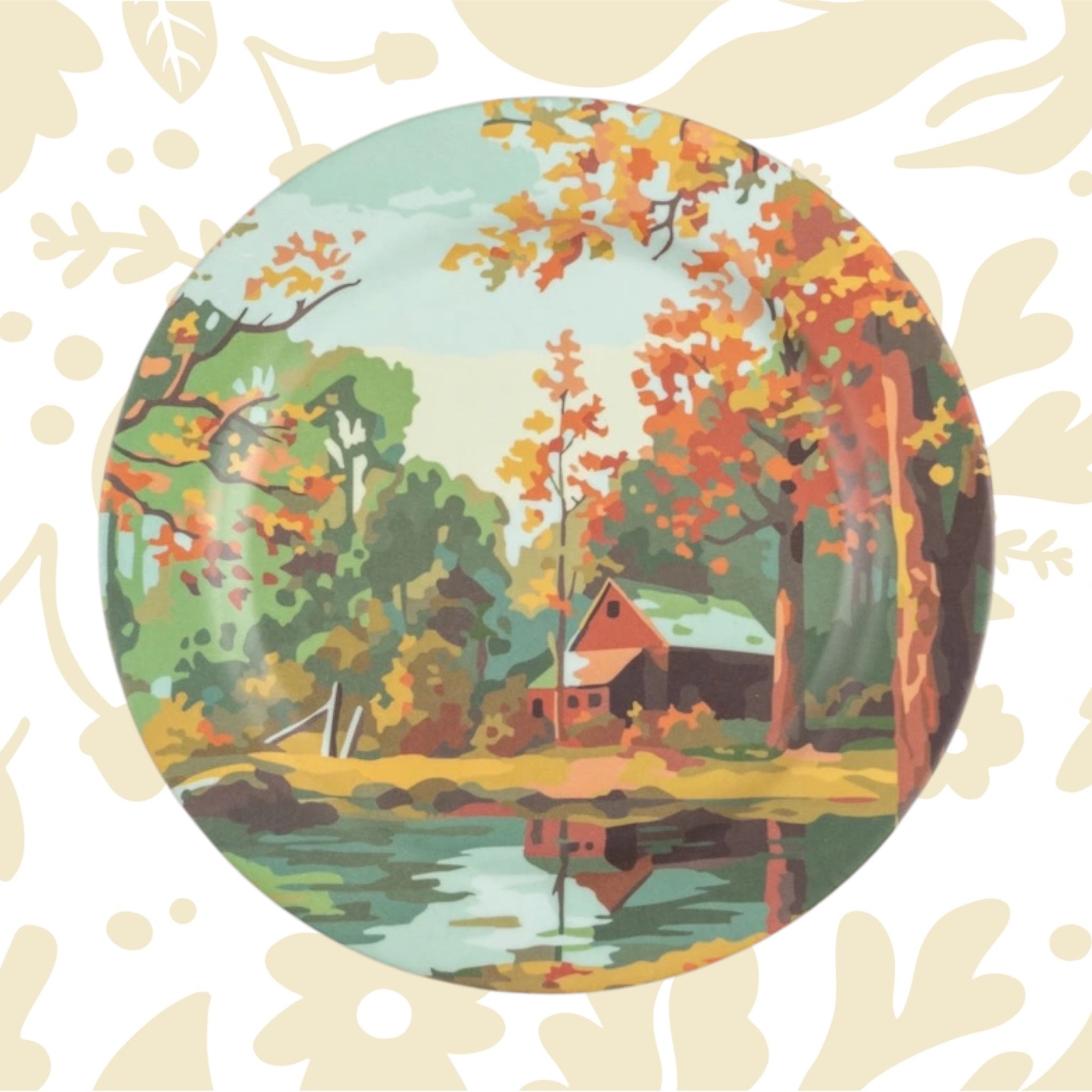 Ragon House Vintage Inspired Paint By Numbers Cabin In The Woods Melamine Plate (September 15th 2026 - Wishlist Now)