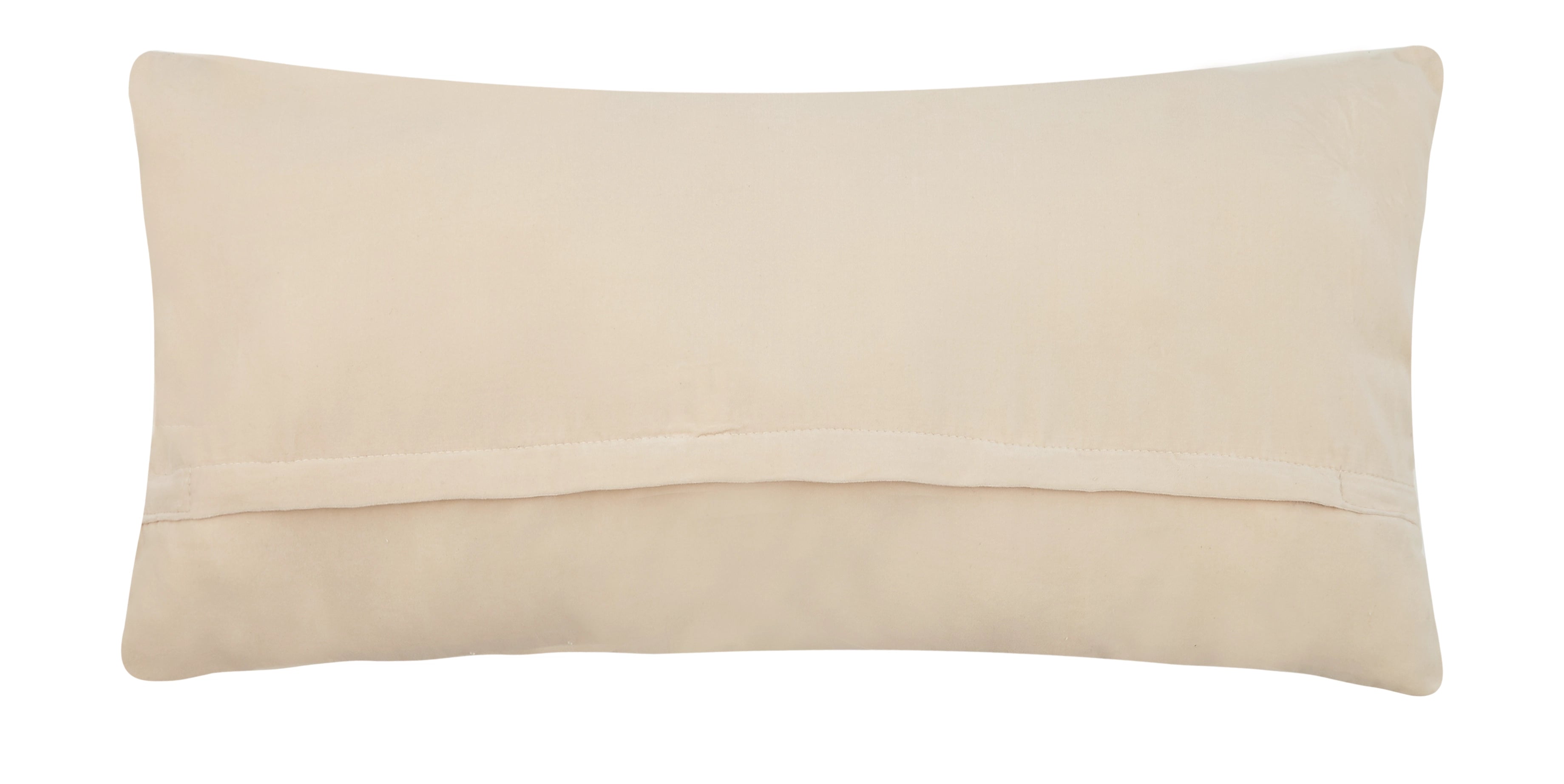 Peking Handicraft CAMP Marshmallow Wool Hook Cushion 18x9—beige, rustic decorative pillow for cabin or lodge-style home décor.