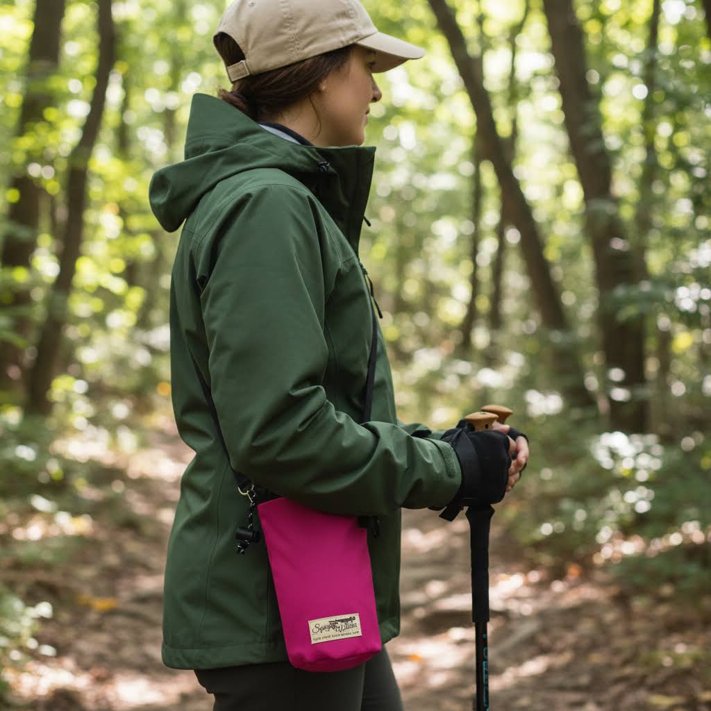 Sipsey Wilder Magenta 22oz Water Bottle Holder With Waist Strap