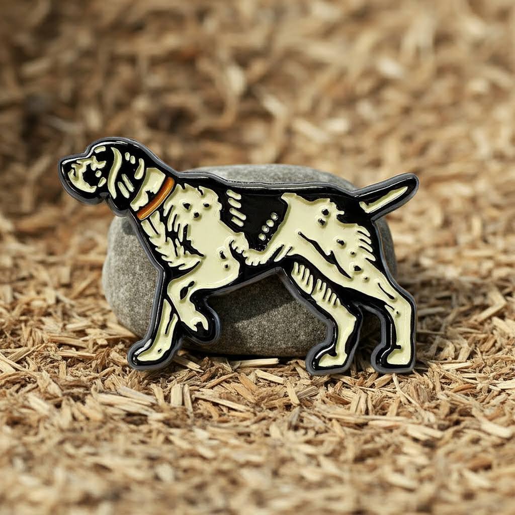 The Wild Wander Pointer Dog Enamel Pin