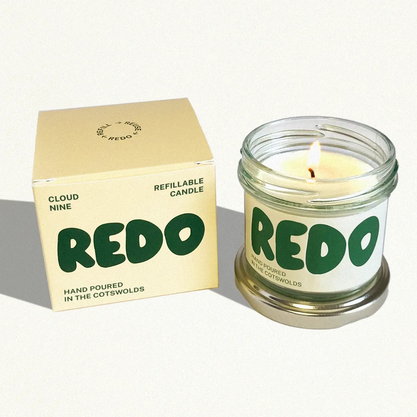 REDO Cloud Nine - 75g Plant Wax Candle - Recycled Glass
