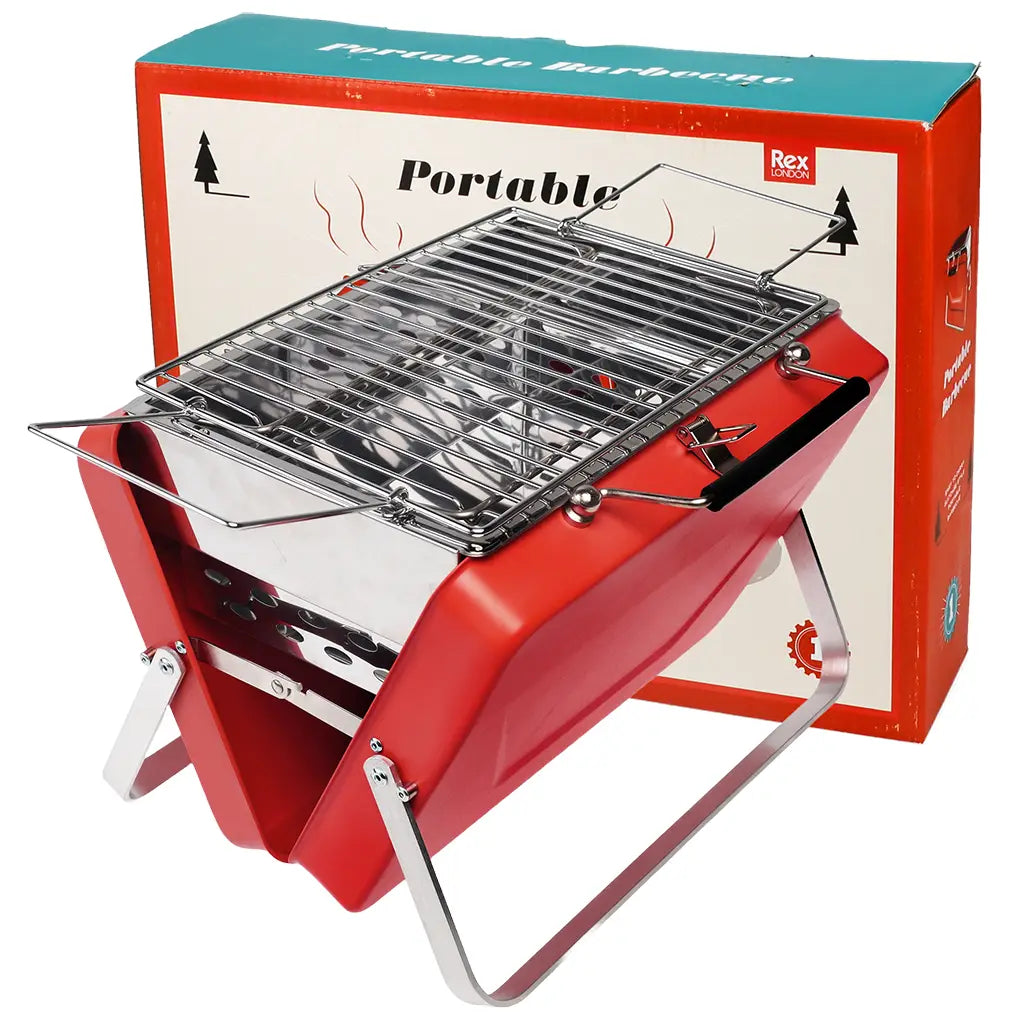 Rex Portable Suitcase BBQ - Red