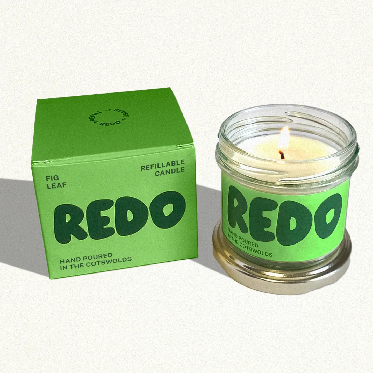 REDO Fig Leaf - 75g Plant Wax Candle - Recycled Glass