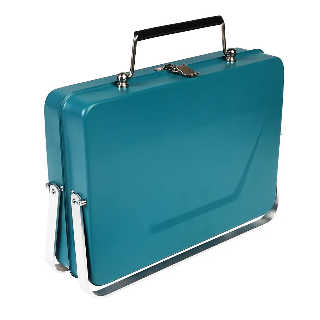 Rex Portable Suitcase BBQ - Petrol Blue