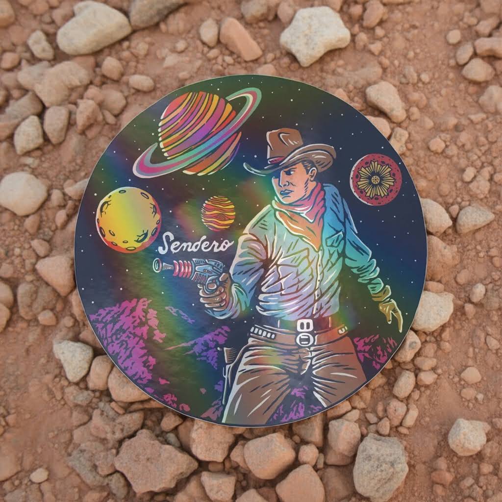 Sendero Provisions Cosmic Cowboy Holographic Sticker