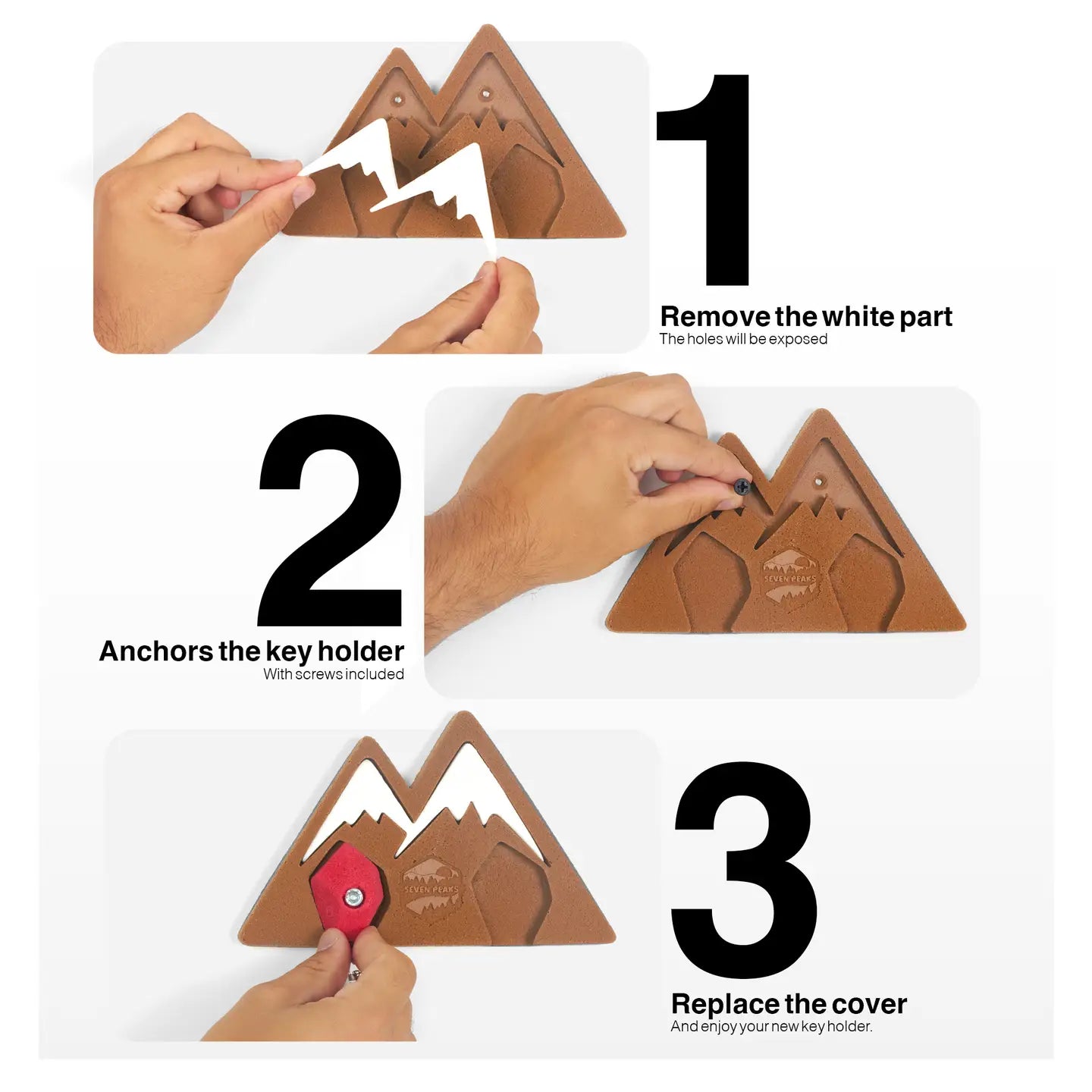 Seven Peaks Keychain Rock Climber Holder