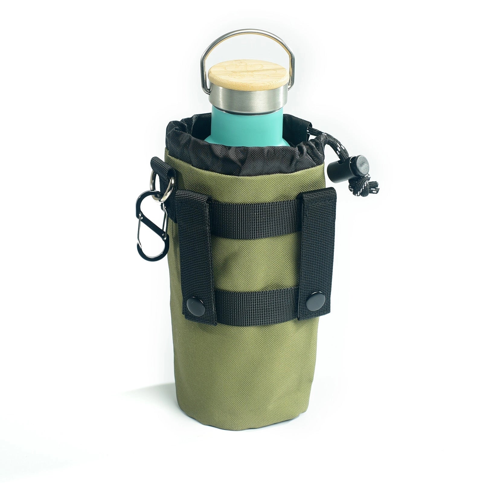 Sipsey Wilder Moss Green 22oz Water Bottle Holder With Waist Strap