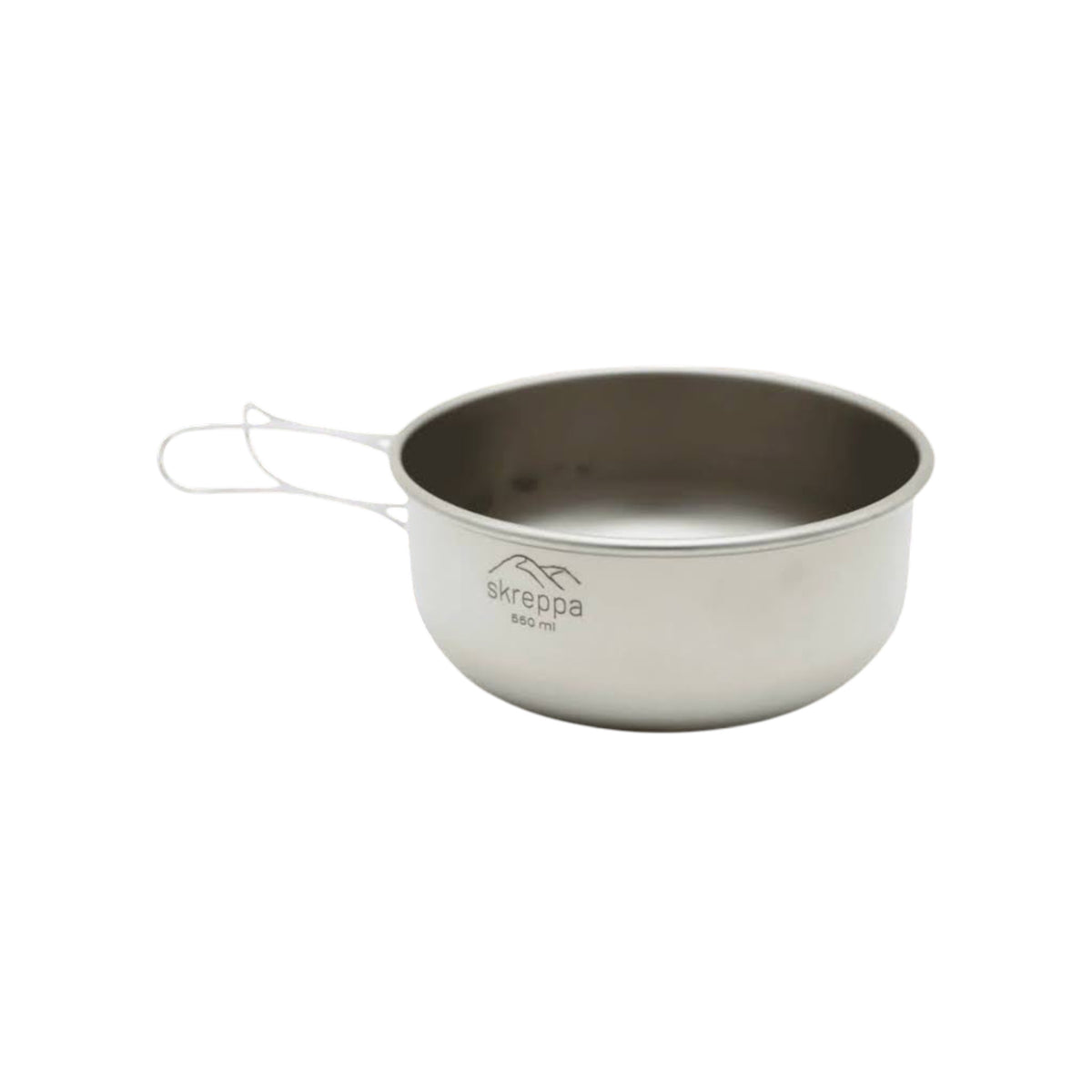 Skreppa 840 ml titanium camping bowl from the Skreppa 3 Piece Cook Set, durable lightweight outdoor cookware essential.