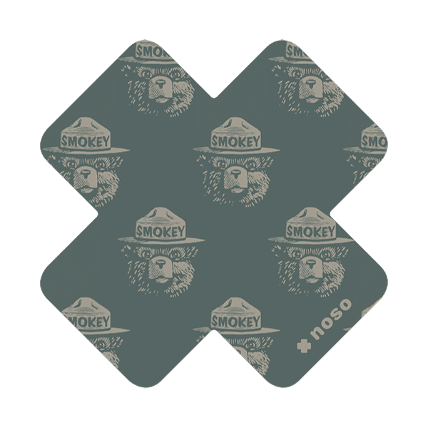 Smokey Bear Woodblock Cross X NoSo Repair Patch