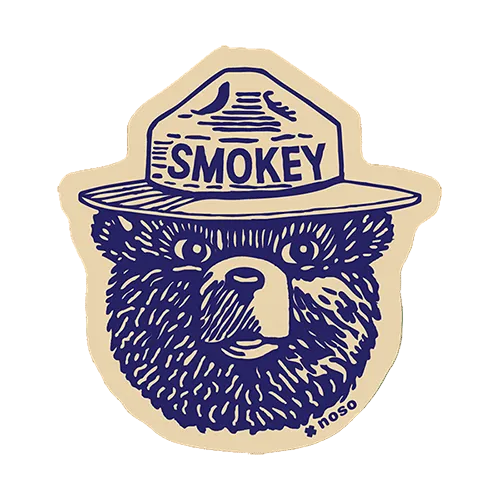 Smokey Bear Classic Navy Logo x NoSo Repair Patch