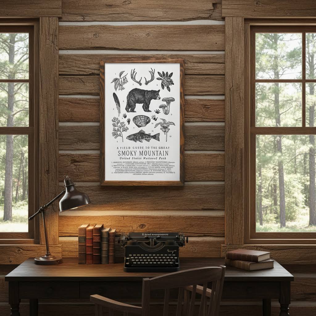 The Wild Wander Smoky Mountains Field Guide Print (11x17)