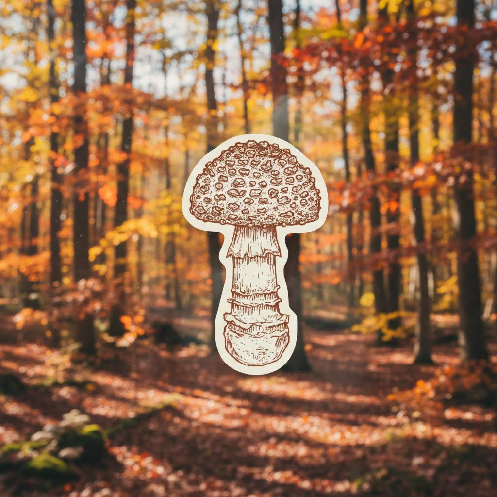 The Wild Wander Spotted Mushroom Sticker