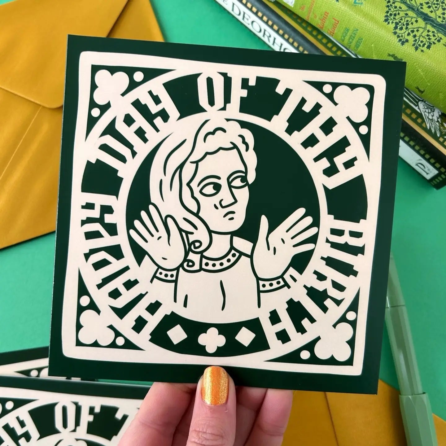 Stacey McEvoy Caunt Medieval Maiden Birthday Card