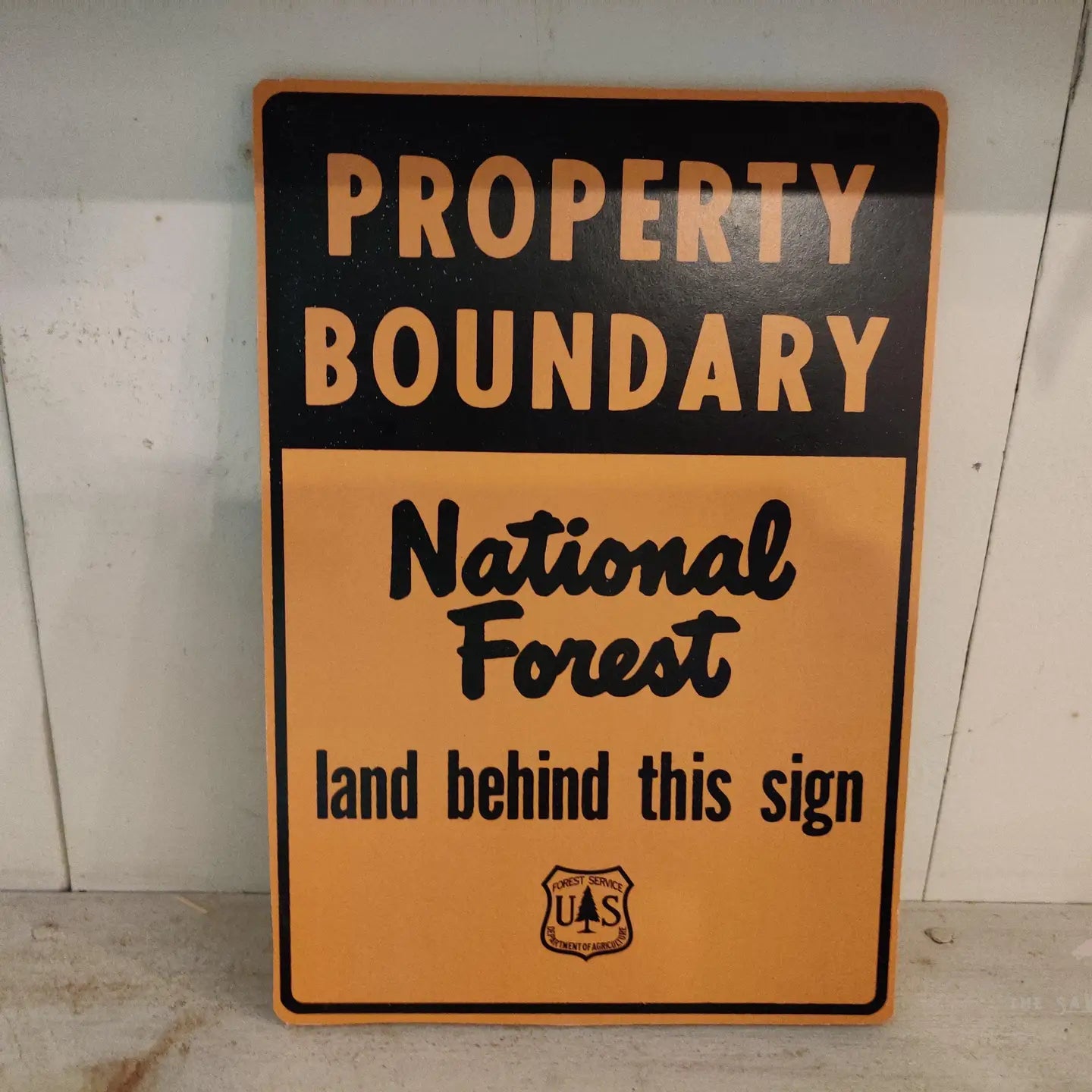 The Sawmill Shop USDA National Forest Property Boundary Sign