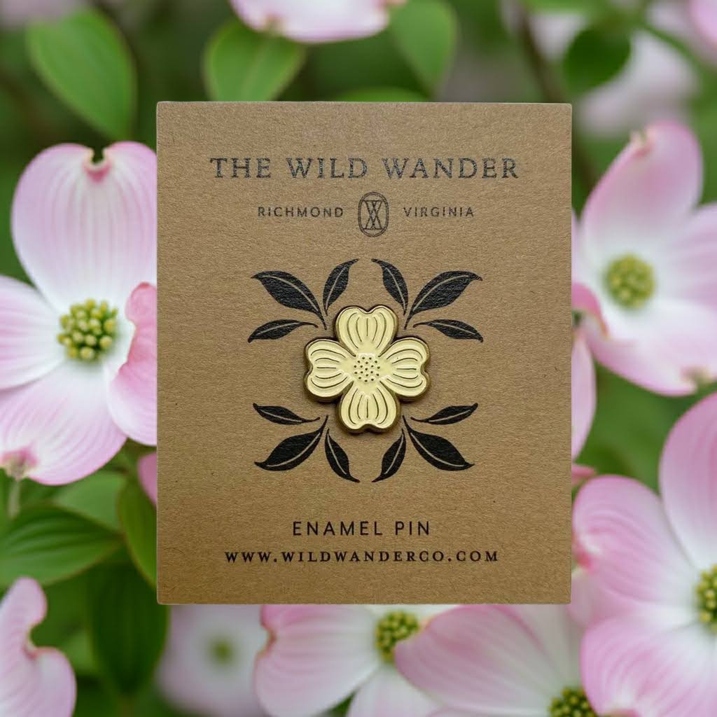 The Wild Wander Dogwood Enamel Pin