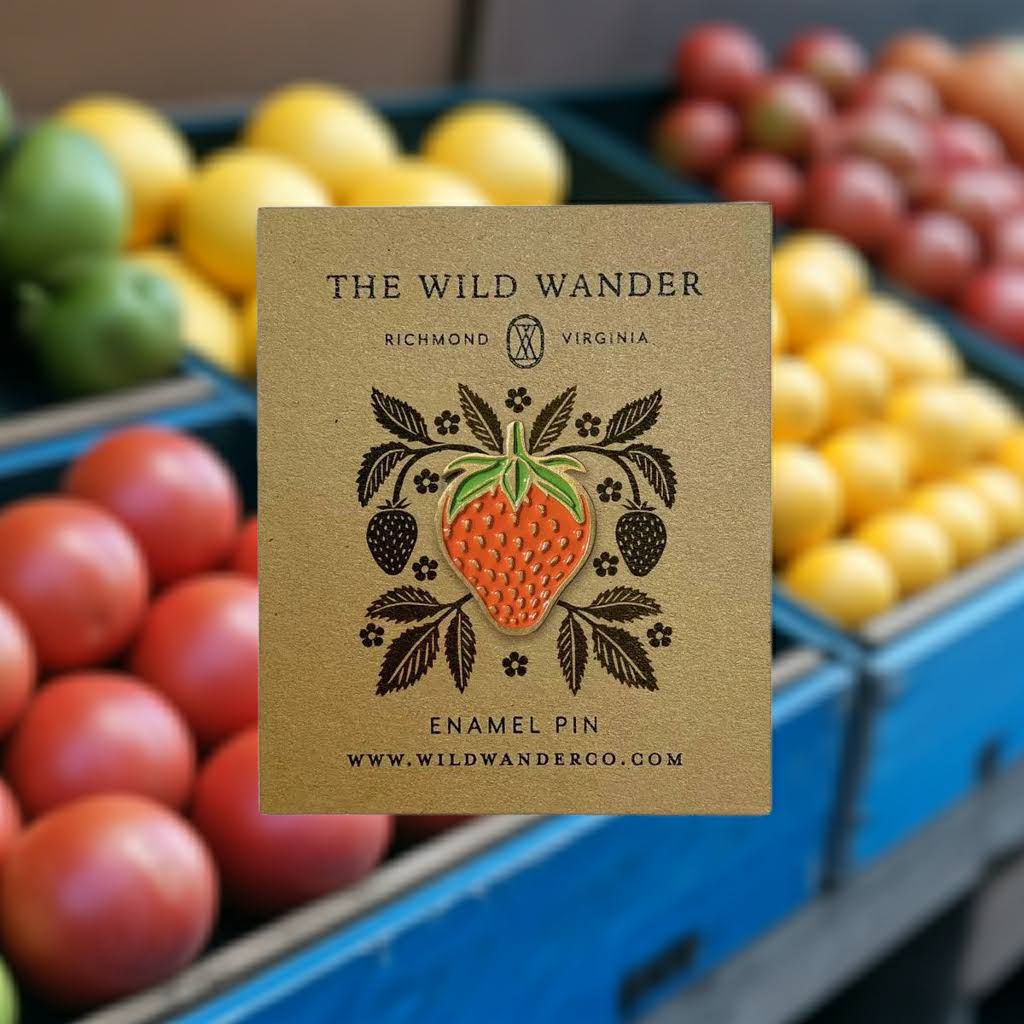 The Wild Wander Strawberry Enamel Pin