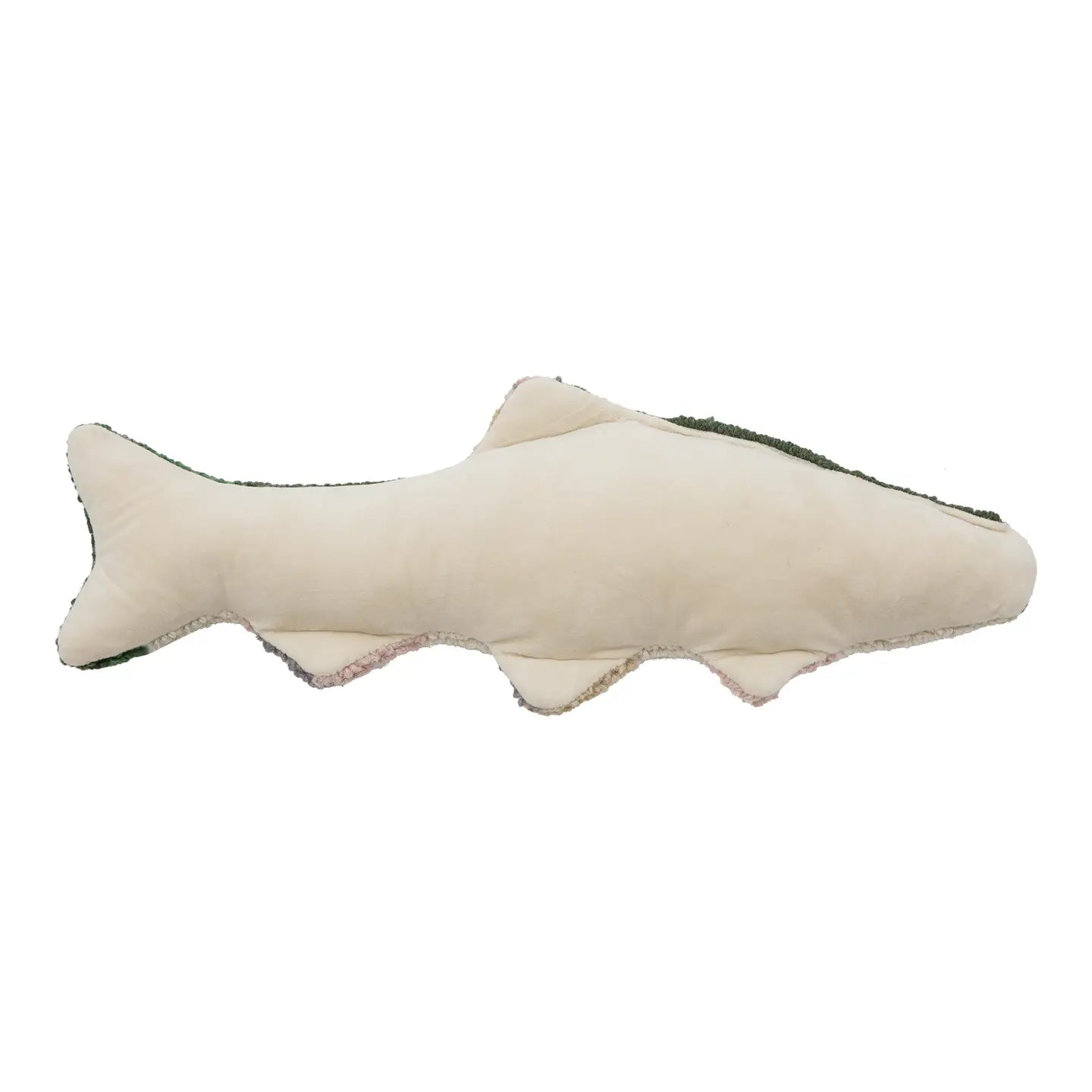 Peking Salmon Fish Shaped Wool Hook Cushion 8x22 – cozy, nature-themed home decor accent pillow for living room or bedroom.