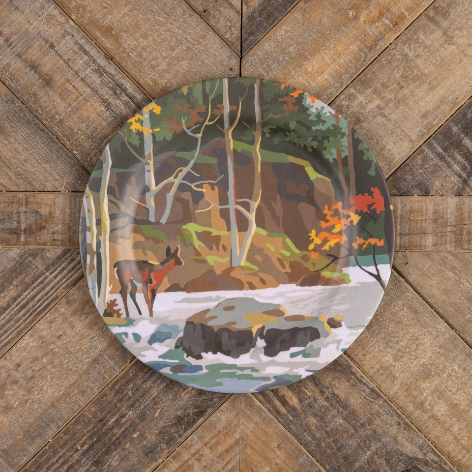 Ragon House Vintage Inspired Paint By Numbers Deer By River Melamine Plate (September 15th 2026 - Wishlist Now)