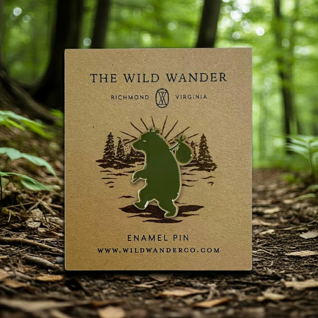 The Wild Wander Wandering Bear Enamel Pin