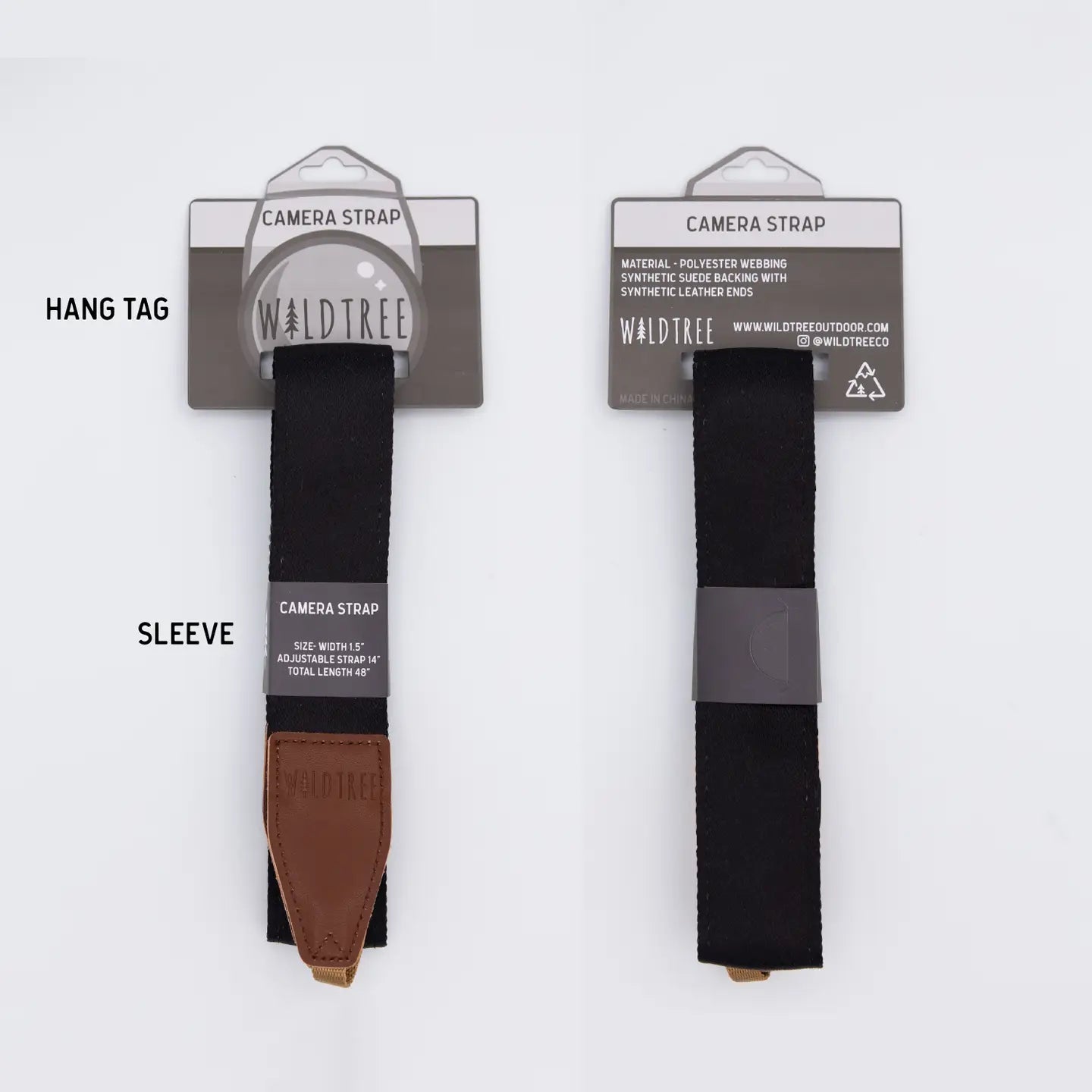 Two Wildtree Midnight Mountain camera straps for adventurous photographers, ideal for night photography and starlit mountain shoots.