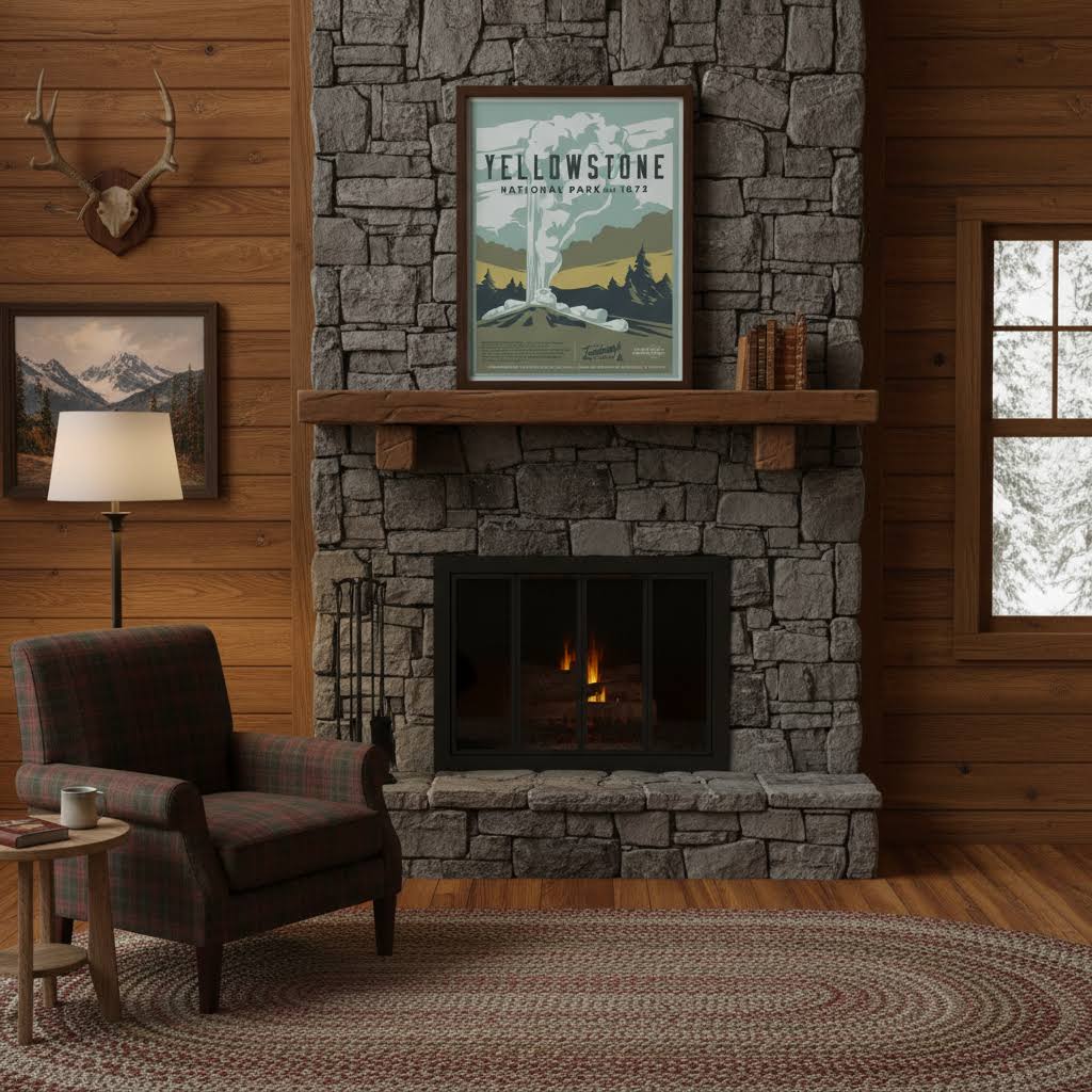 The Landmark Project Yellowstone National Parks Poster 12x16