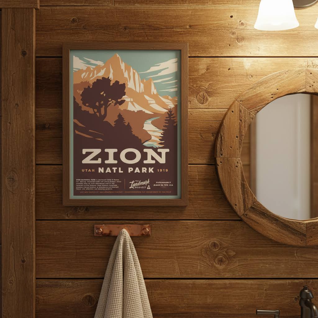 The Landmark Project Zion National Parks Poster 12x16