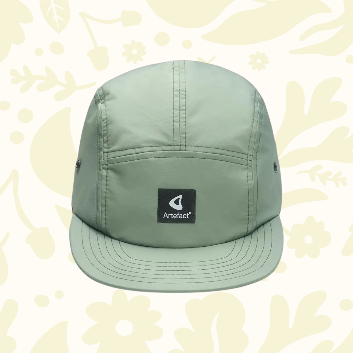 Forager Provisions LTD Artefact Eco Cirrus 5-panel cap in aqua green made from upcycled technical fabric