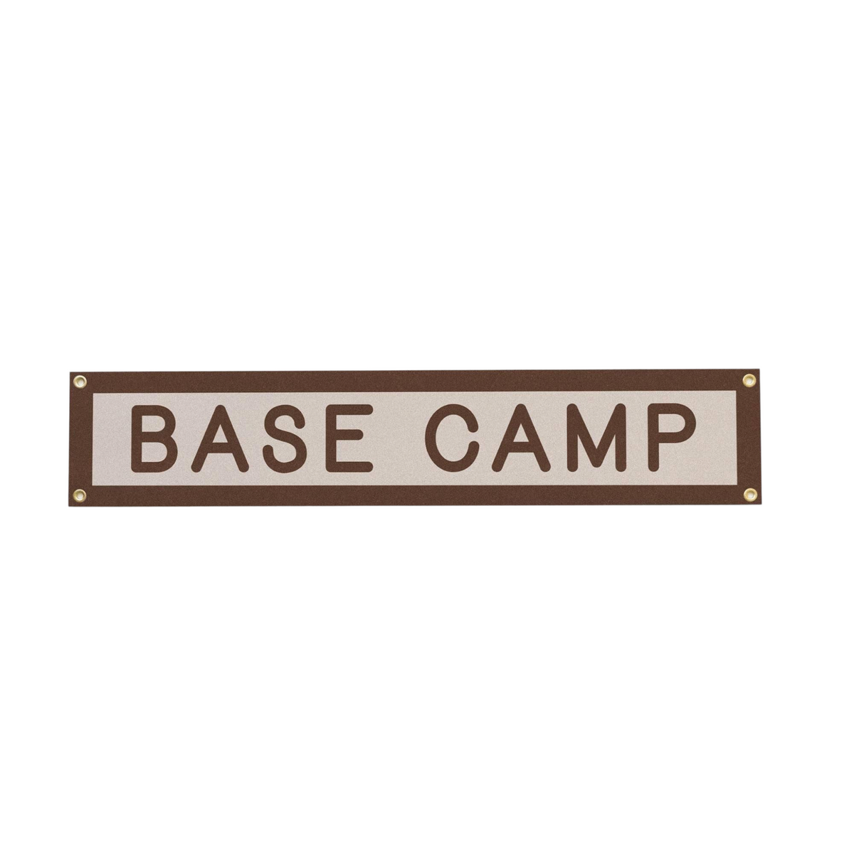 Forager Provisions LTD Benoit's Design Co. Base Camp felt wall banner with vintage style and brass grommets