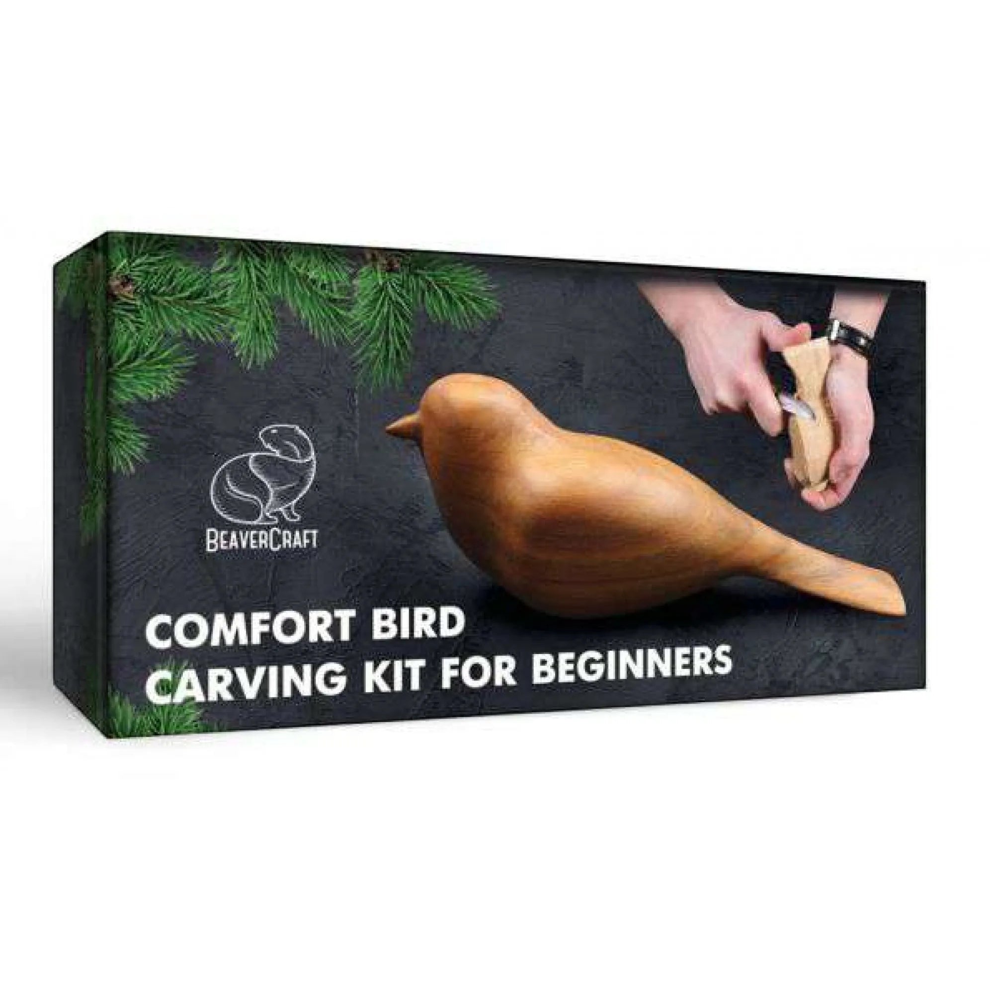 Forager Provisions LTD BeaverCraft DIY01 comfort bird wood carving kit box with carving tools and instructions