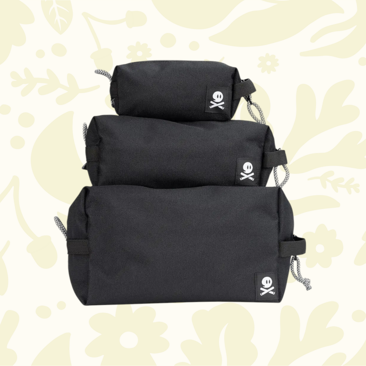 Forager Provisions LTD Ghost Outdoors Australia black modular dopp kit 3-pack for travel and camping organisation.