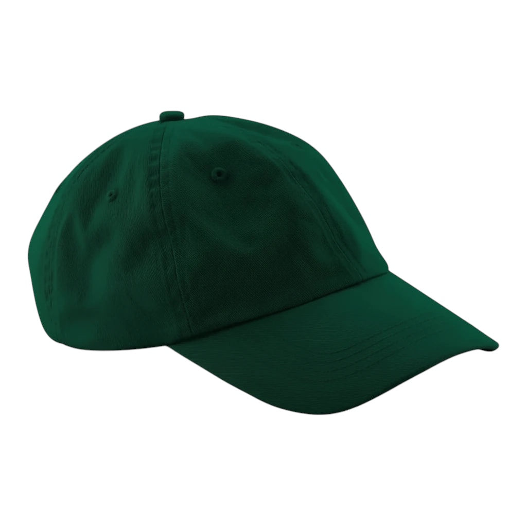 Forager Provisions LTD bottle green 6-panel unstructured cotton dad cap with a low-profile fit.