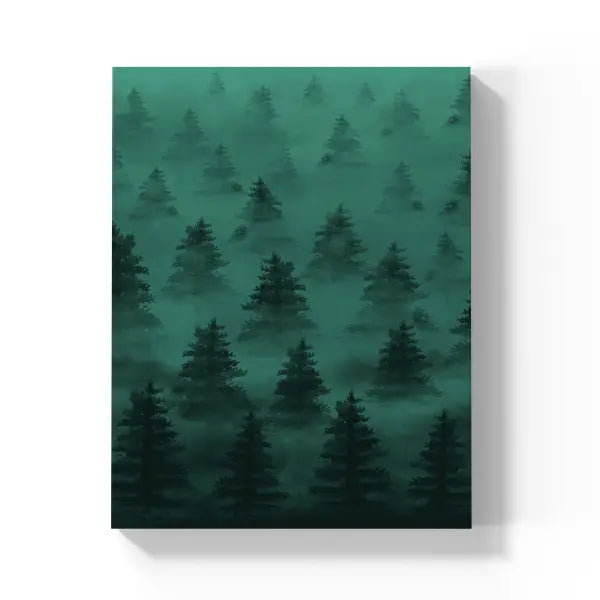Forager Provisions LTD Denik Silence of Nature medium layflat journal with a green misty forest cover design