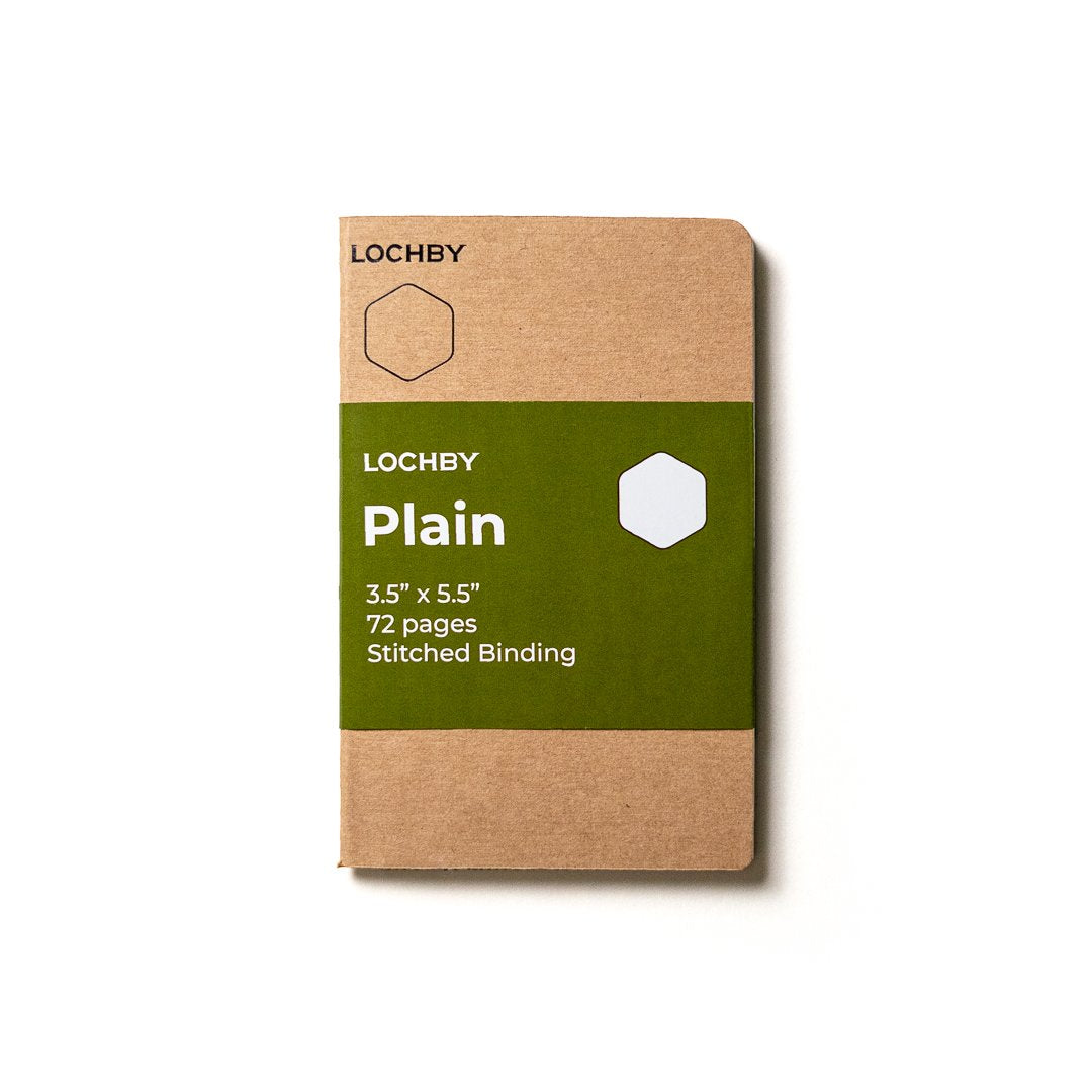 Forager Provisions LTD Lochby pocket notebook with plain Tomoe River paper in a compact 3.5 by 5.5 inch size