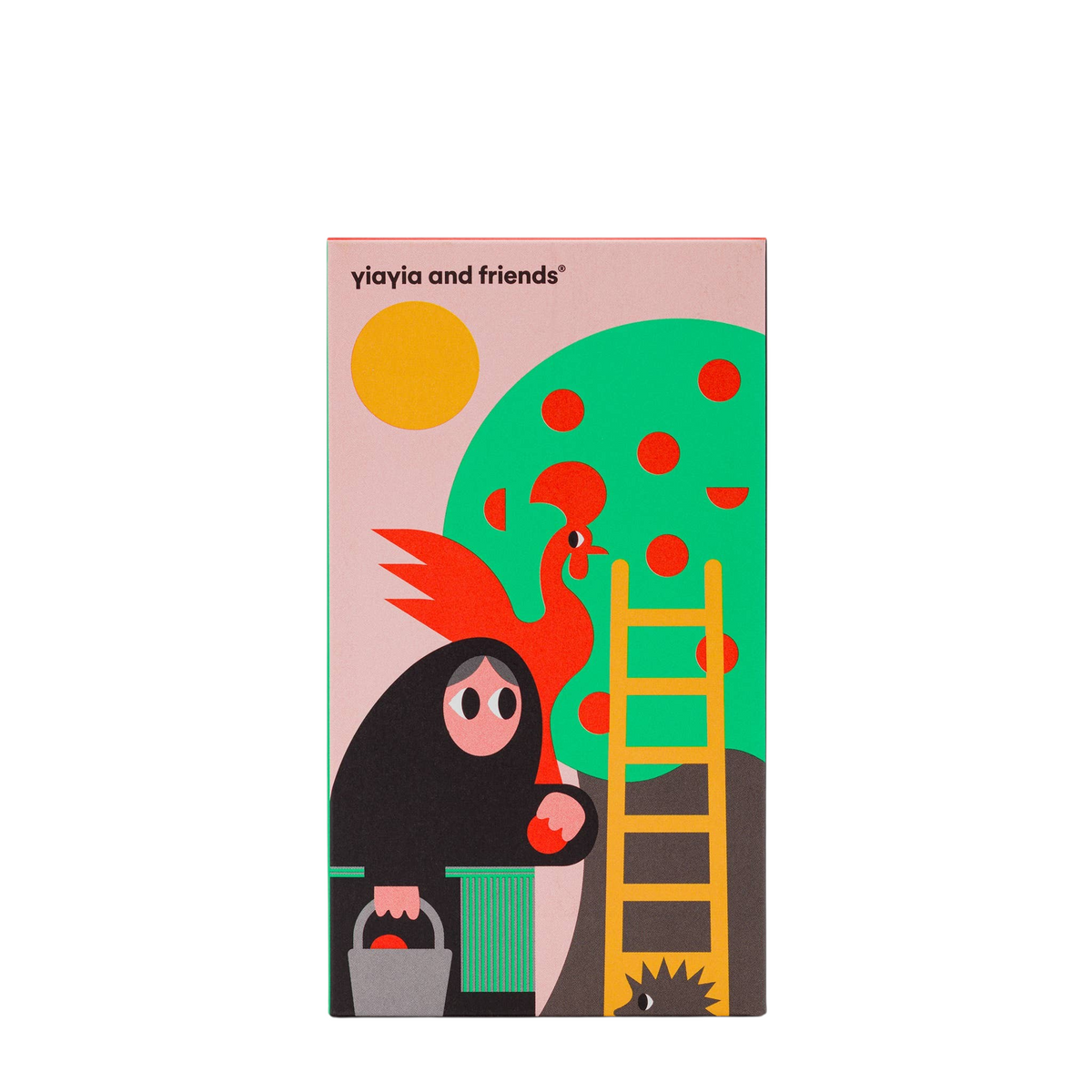 Forager Provisions LTD Mandarin Biscuits box featuring colorful, whimsical illustration of a woman and a rooster.