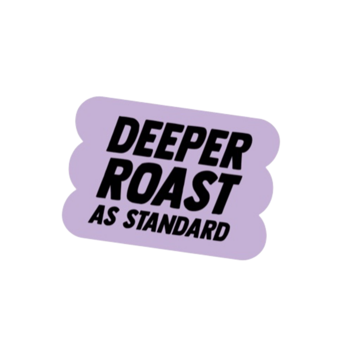 Forager Provisions LTD Mothernutter peanut butter label featuring the text Deeper Roast As Standard on a purple shape