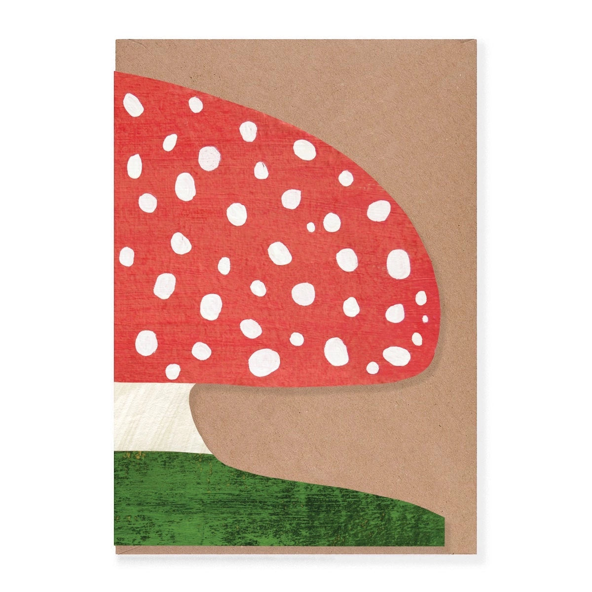 Eco-friendly Mortlake Papers Red Cap Mushroom Shaped Greeting Card; unique, nature-inspired design for special greetings.