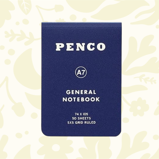 Forager Provisions LTD navy Penco A7 pocket notebook with grid paper and soft touch cover